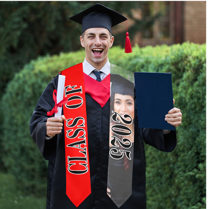 Class of 2025 Graduation Stole – Personalized Satin Graduation Sash