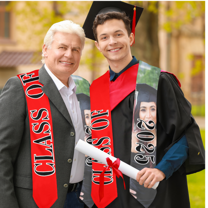 Class of 2025 Graduation Stole – Personalized Satin Graduation Sash