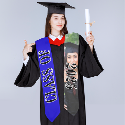 Class of 2025 Graduation Stole – Personalized Satin Graduation Sash