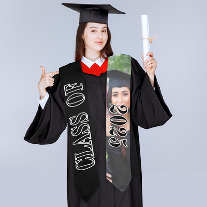 Class of 2025 Graduation Stole – Personalized Satin Graduation Sash