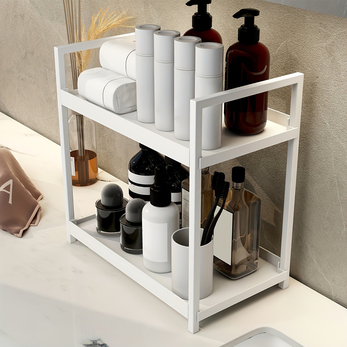 Bathroom & Kitchen Rack for Cosmetics, Spice Jars, and Coffee Bar