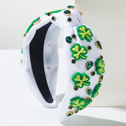 Irish Green Hat Headband – Sparkling Diamond-Accented St. Patrick’s Day Hair Accessory