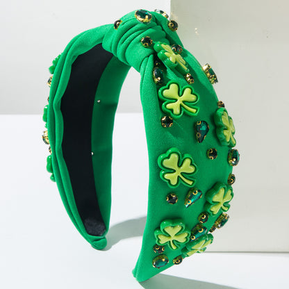 Irish Green Hat Headband – Sparkling Diamond-Accented St. Patrick’s Day Hair Accessory