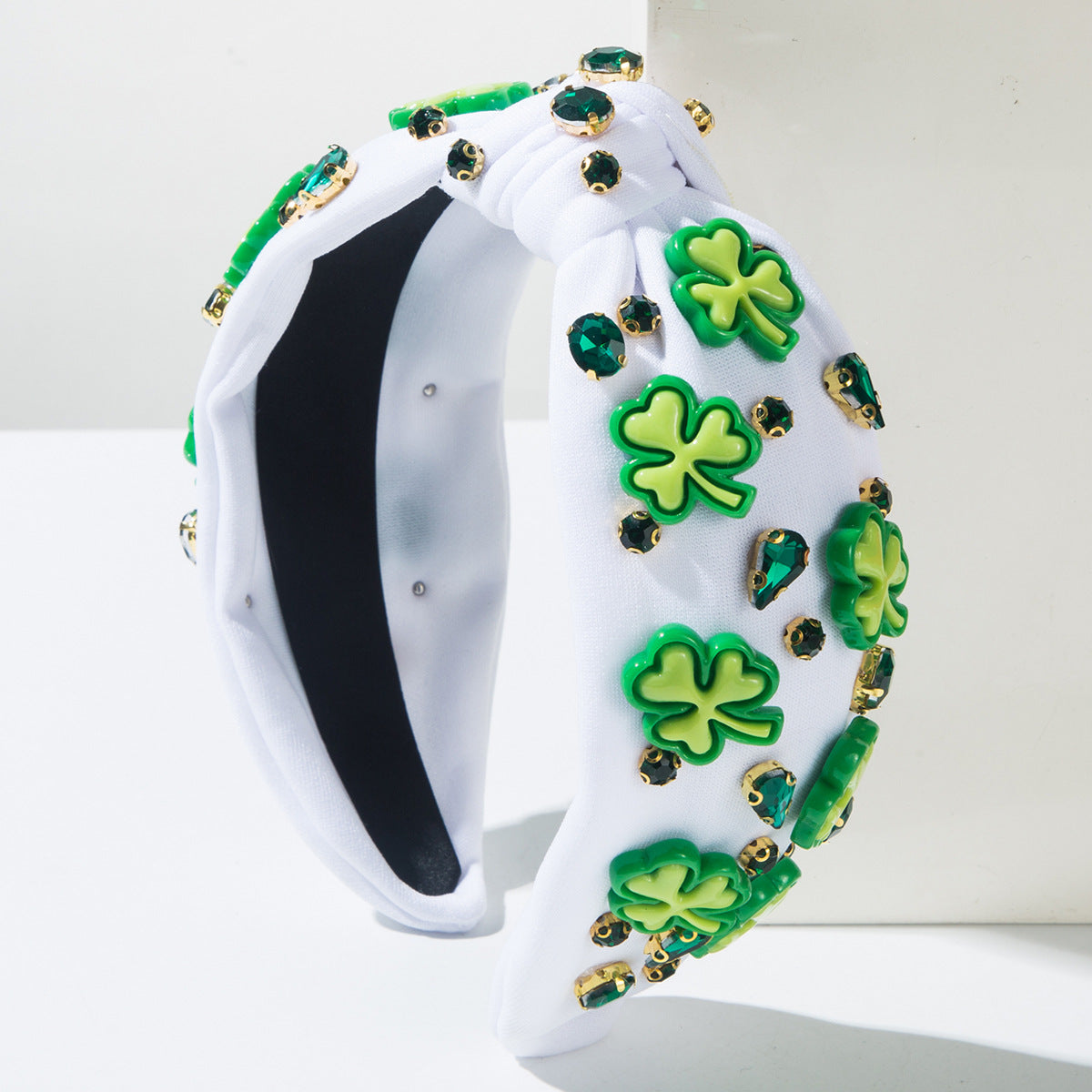 Irish Green Hat Headband – Sparkling Diamond-Accented St. Patrick’s Day Hair Accessory