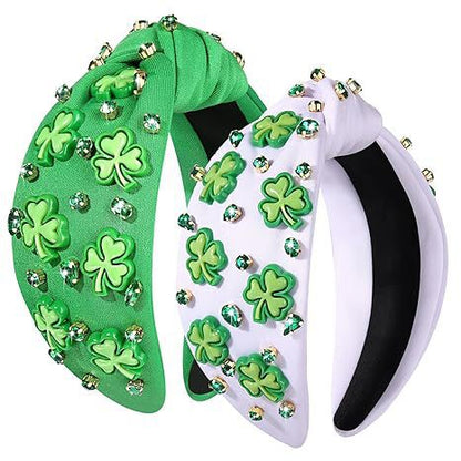 Irish Green Hat Headband – Sparkling Diamond-Accented St. Patrick’s Day Hair Accessory