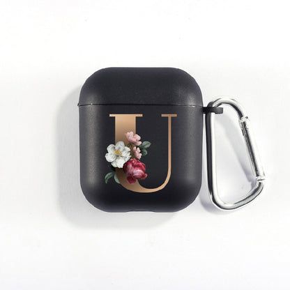 Matte Black Alphabet Series-Earbud Case