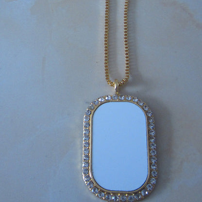 Blank Metal Round Necklace Pendant – Thermal Transfer Sublimation-Ready Jewelry