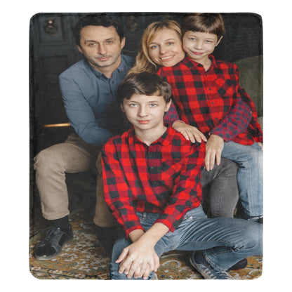 Family Keepsake Photo Ultrasoft Microfleece Blanket 70" x 80"