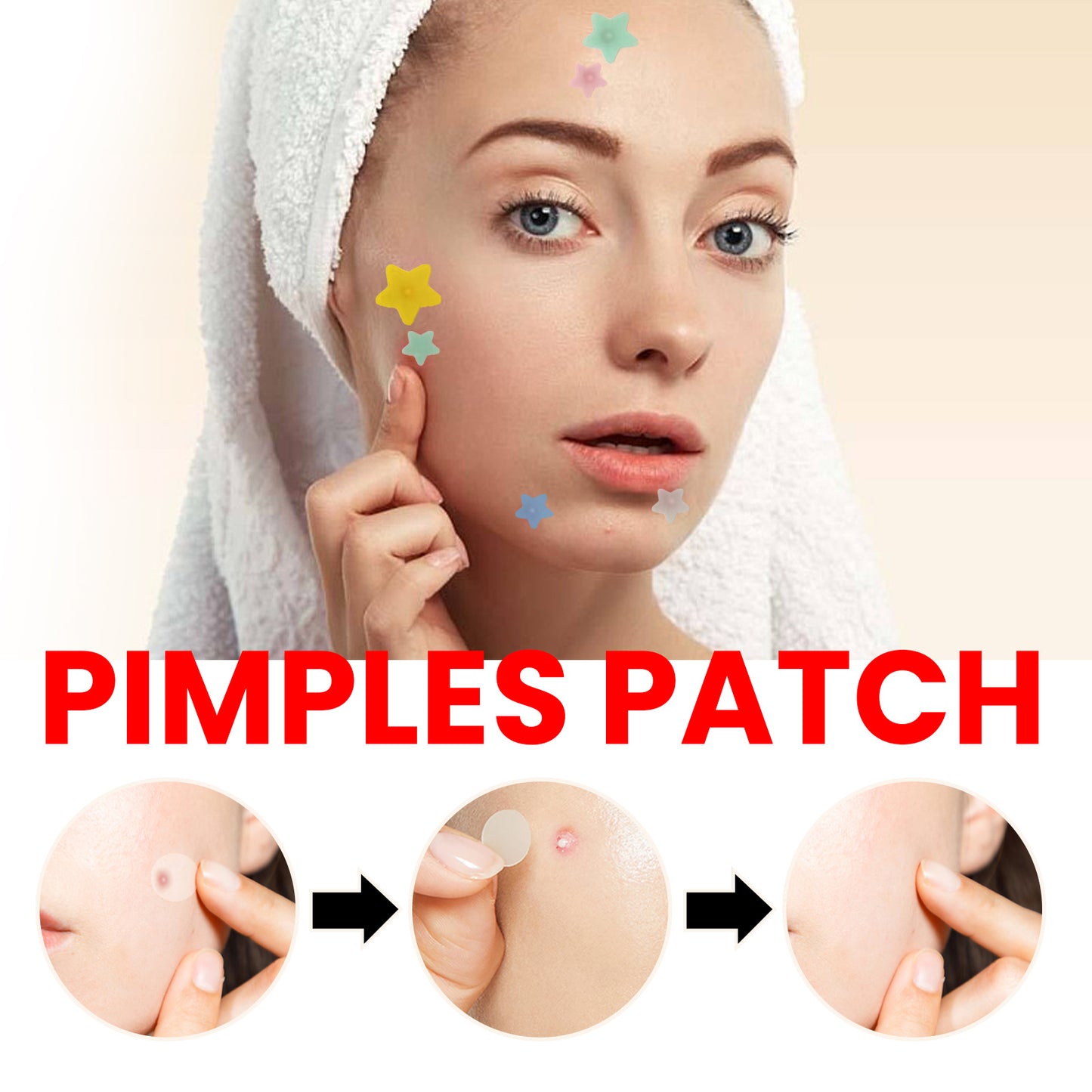 Cute Star Pimple Patches – Hydrocolloid Acne Stickers for Face, Zits & Blemish Cover