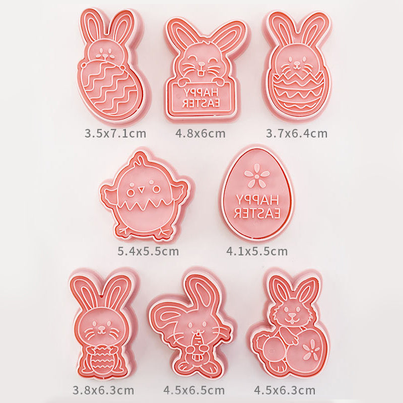 Easter Cookie Mold – Cartoon Bunny & Easter Egg Press for Holiday Baking