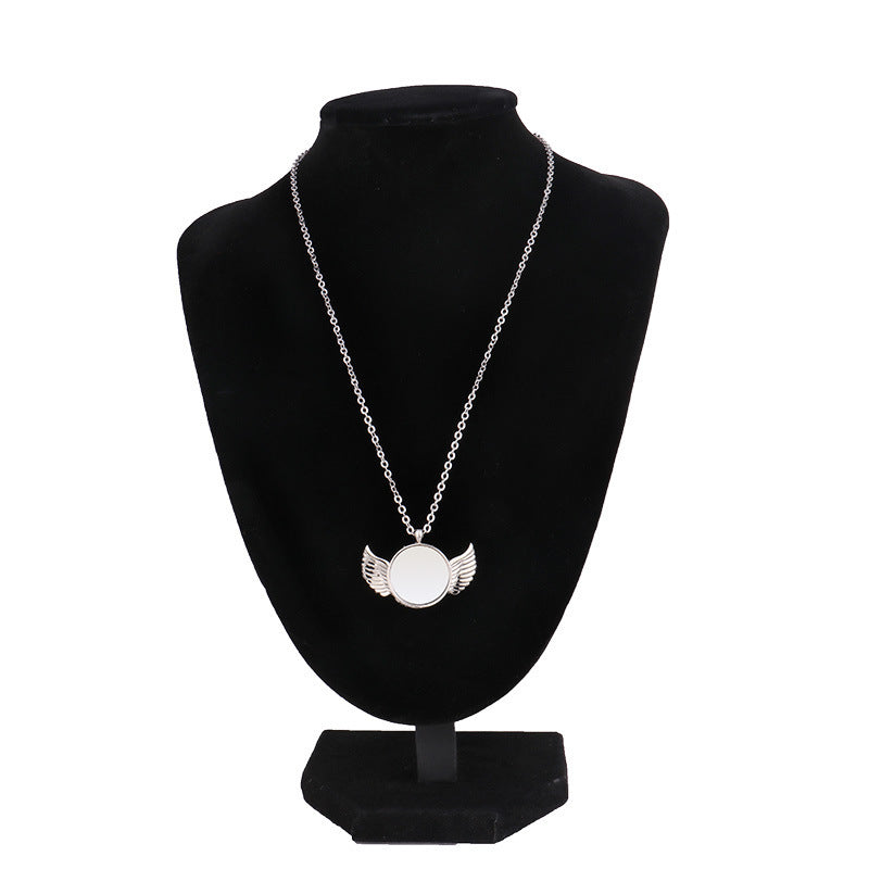 Sublimation Pendant Angel Wings Necklace
