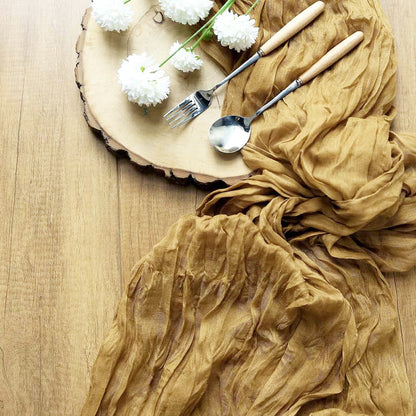 Chambray Table Runner – Rustic Fabric Table Decor for Birthday Parties, Baby Showers & Special Occasions