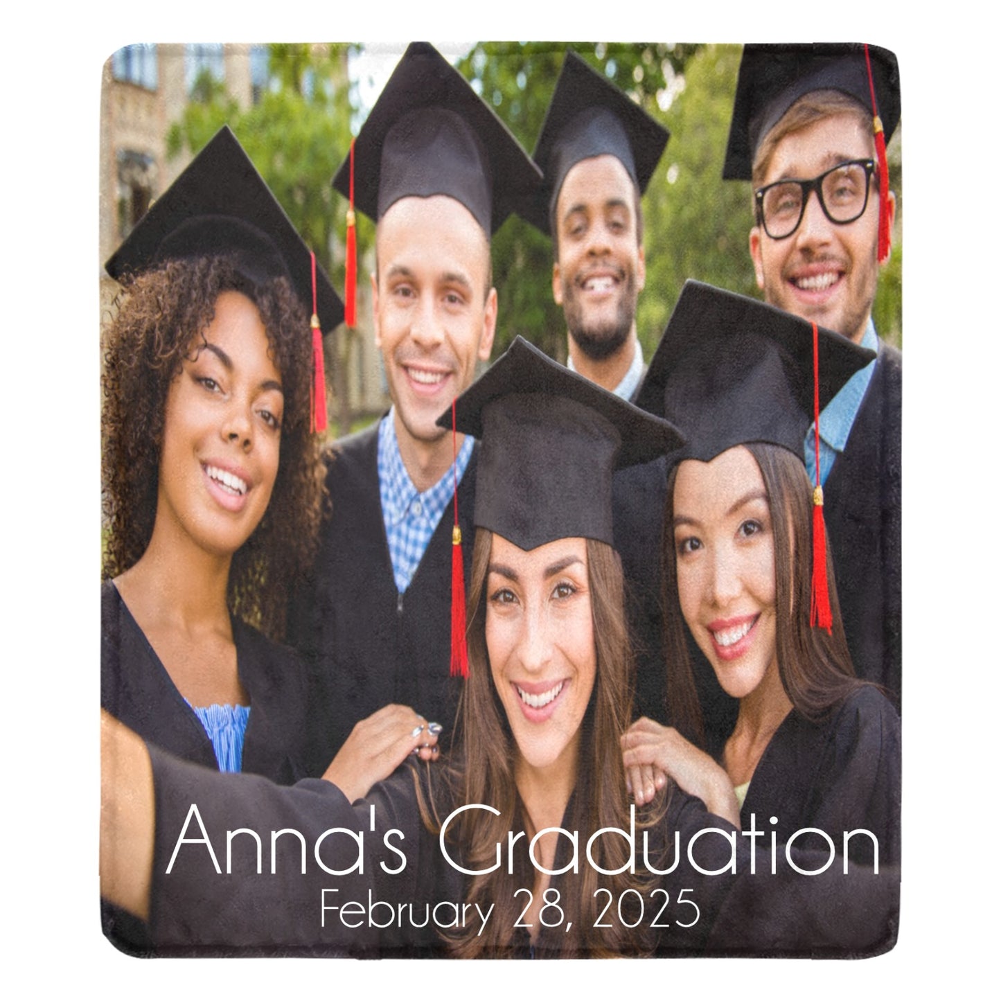 Graduation Photo Blanket – UltraSoft Microfleece (70" x 80") 🎓✨