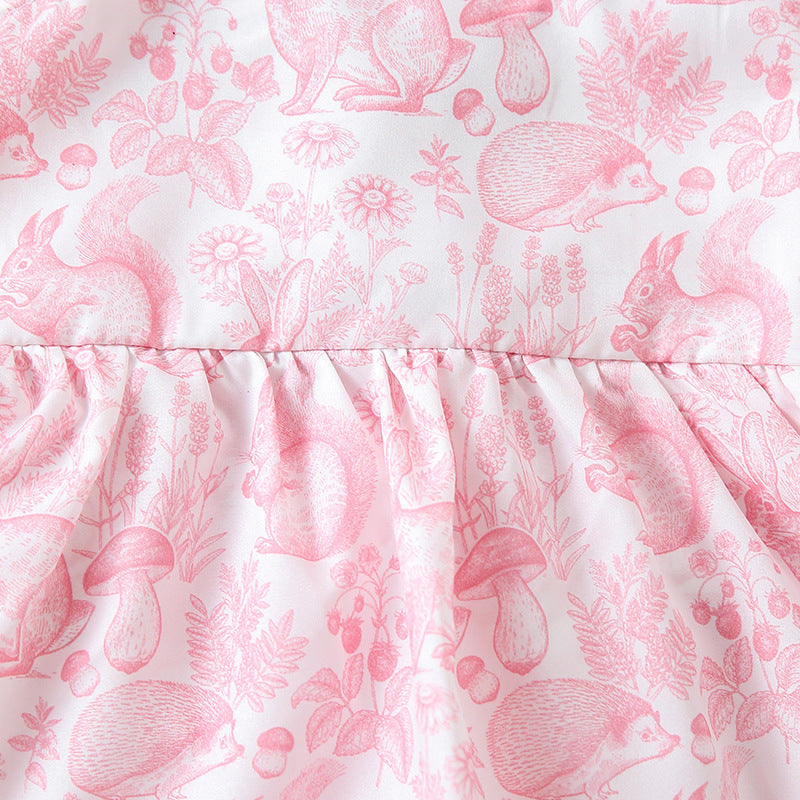 Girls’ Easter Bunny Dress – Cute Rabbit Print Spring Dress for Toddlers & Kids