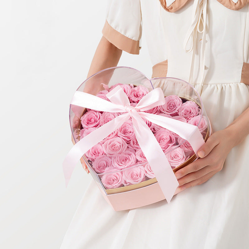 Transparent Flower Packing Boxes – Elegant Gift Packaging for Valentine’s Day