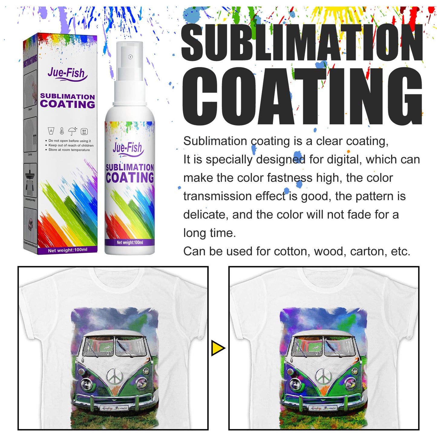 Sublimation Coating Spray Clothing for Heat Transfer Printing