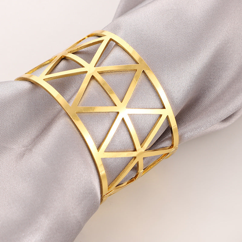 Prismatic Napkin Ring – Elegant Table Decor Accent (Sold Individually, No Packaging)