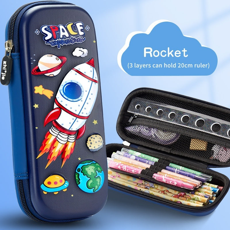 3D Leather Pencil Cases – Stylish Stationery Storage Boxes