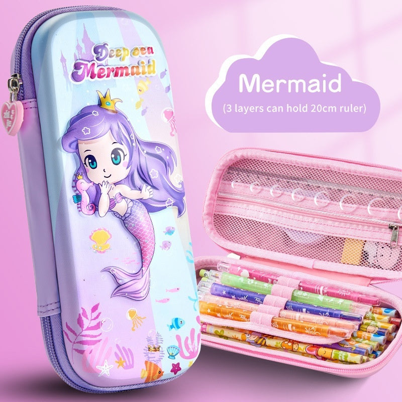 3D Leather Pencil Cases – Stylish Stationery Storage Boxes
