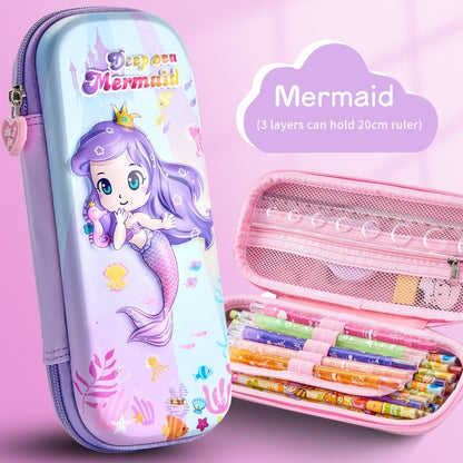 3D Leather Pencil Cases – Stylish Stationery Storage Boxes