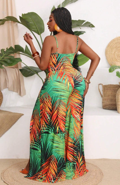 Plus Size Vacation Outfit Set – Printed Two-Piece for Relaxed & Stylish Getaways