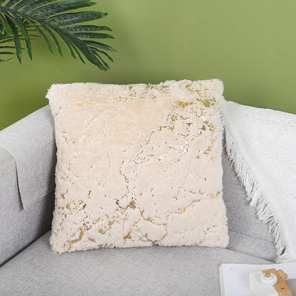 Nordic Luxury Plush Pillowcase – Gilded Accent Home Decor