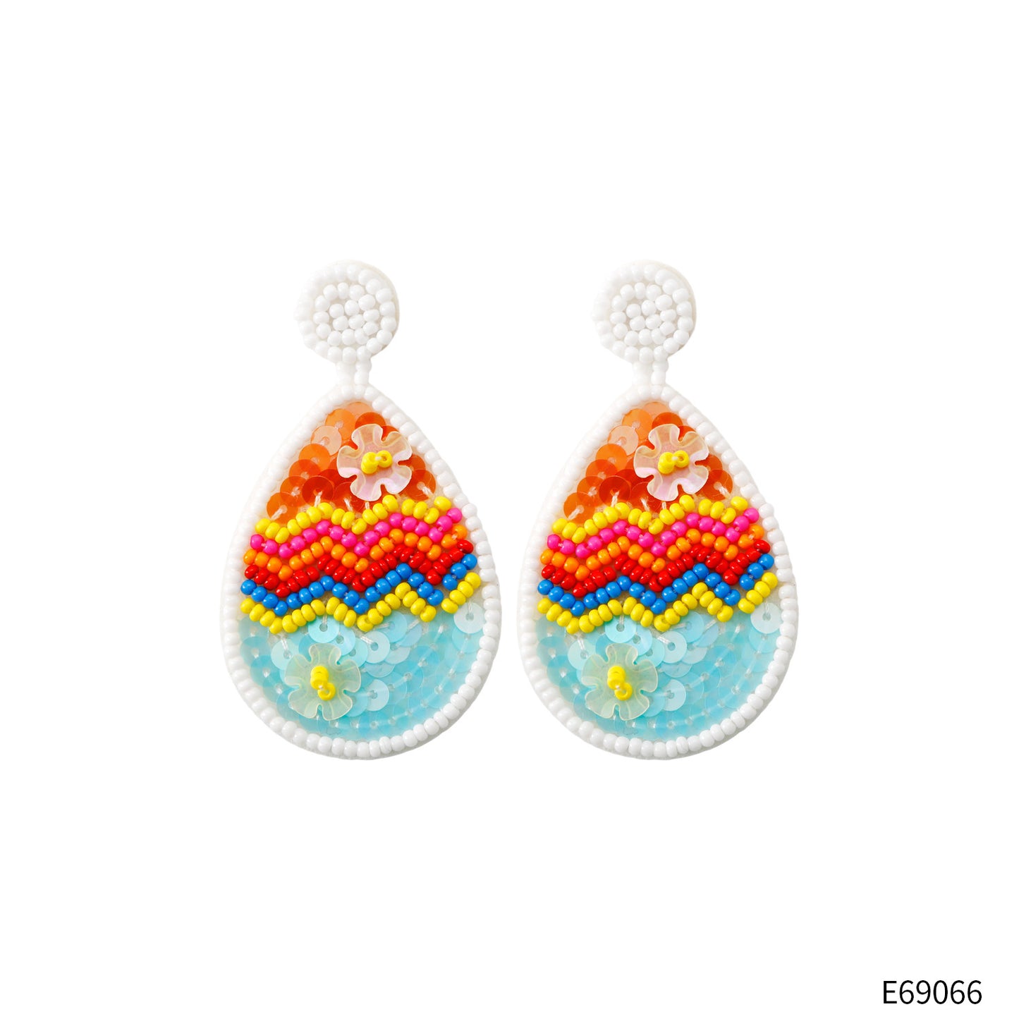 Hand-Woven Easter Egg Earrings – Festive Holiday Jewelry for Easter Celebrations