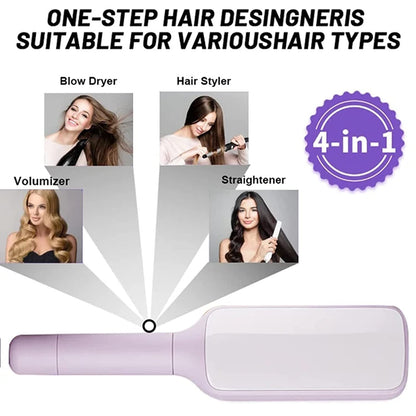 4-in-1 Self-Cleaning Hair Brush – Anti-Static Scalable Massage Comb with Rotating Lift Design