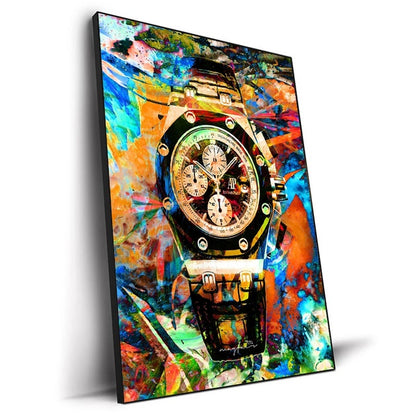 Luxury Canvas Wall Art – World Famous Watch Graffiti Prints (Frameless Design)