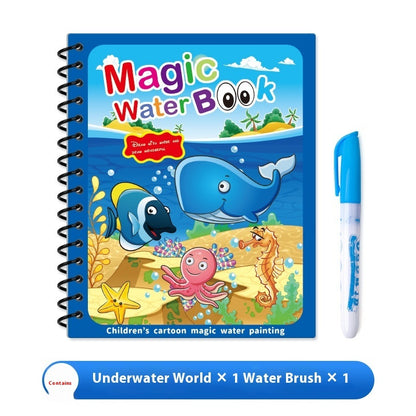 AquaDoodle Book – Reusable Magic Water Painting Album for Kids (4-6 years of age)