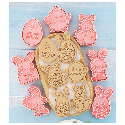 Easter Cookie Mold – Cartoon Bunny & Easter Egg Press for Holiday Baking