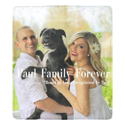 Family Forever Keepsake Photo Ultrasoft Microfleece Blanket 70" x 80" Ultra-Soft Micro Fleece Blanket 70''x80''