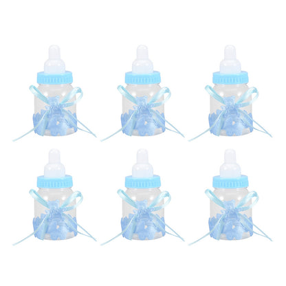 24Pcs Fillable Baby Bottle Candy Boxes – Blue Party Favors for Baby Shower Decorations & Gifts