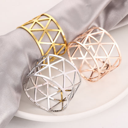 Prismatic Napkin Ring – Elegant Table Decor Accent (Sold Individually, No Packaging)