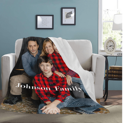 Family Keepsake Photo Ultrasoft Microfleece Blanket 70" x 80"