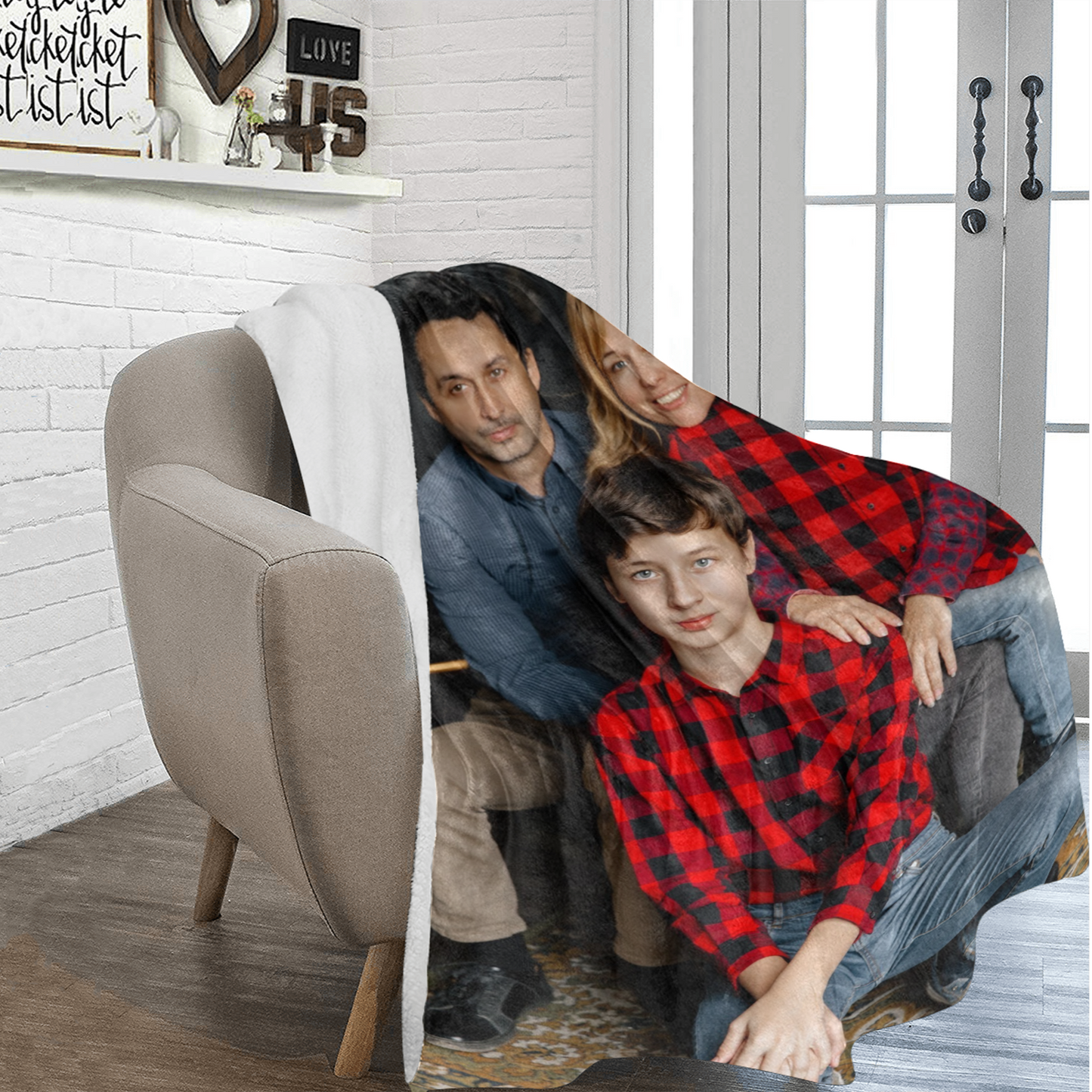 Family Keepsake Photo Ultrasoft Microfleece Blanket 70" x 80"