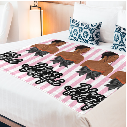 Ultrasoft Black & Beautiful Microfleece Blanket 60" x 50"