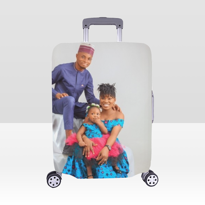 Personalized Photo Luggage Cover – Medium (22"-25") | Custom Travel Suitcase Protector