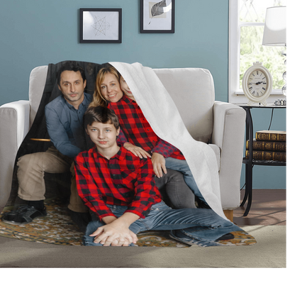 Family Keepsake Photo Ultrasoft Microfleece Blanket 70" x 80"