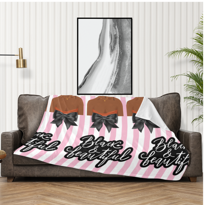 Ultrasoft Black & Beautiful Microfleece Blanket 60" x 50"