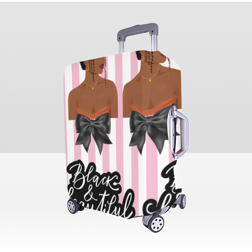 Black & Beautiful Stripes Luggage Covers