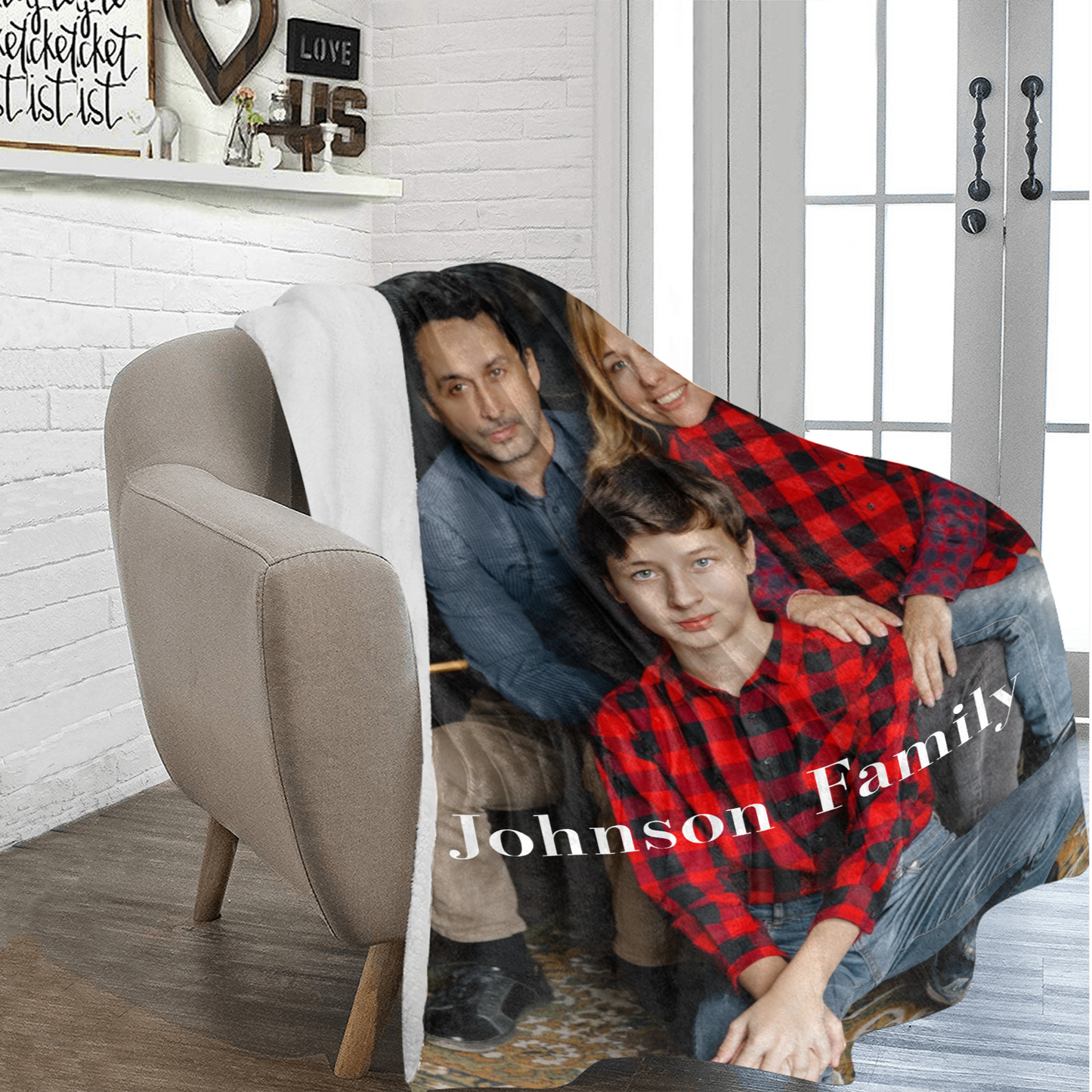 Family Keepsake Photo Ultrasoft Microfleece Blanket 70" x 80"