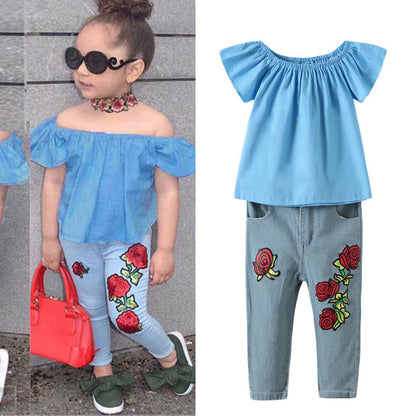 Rose Girls Denim Set