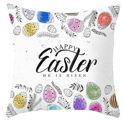 Easter Pillowcase – Soft Short Plush Cushion Cover for Spring & Holiday Home Decor