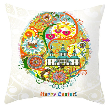 Easter Pillowcase – Soft Short Plush Cushion Cover for Spring & Holiday Home Decor