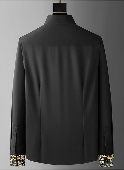 Spring Light Luxury Oversized Shirt – European High-End Embroidered Design