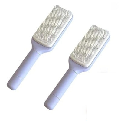 4-in-1 Self-Cleaning Hair Brush – Anti-Static Scalable Massage Comb with Rotating Lift Design