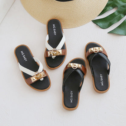 British Style Retro Children's Sandals