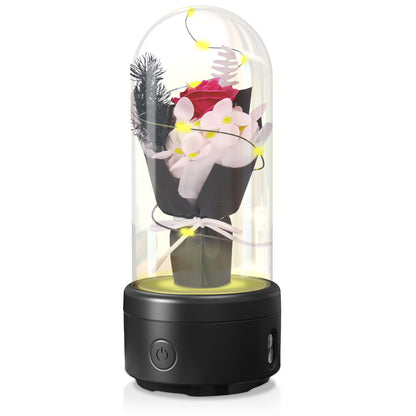 Mother’s Day Gifts – LED Rose Bouquet with Bluetooth Speaker in Glass Dome