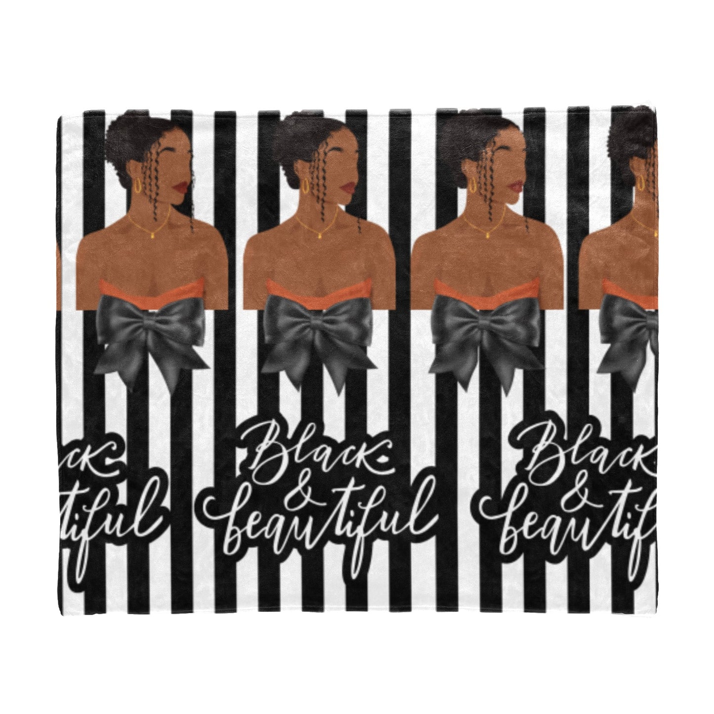 Ultrasoft Black & Beautiful Microfleece Blanket 60" x 50"